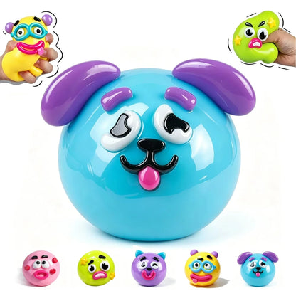 New Smushers Squishy, Curiosities Dog Face Swap Squishy Toy, Soft Moldable Cute Slow Rise Squeeze Toy, Stress Rela Relief Toy