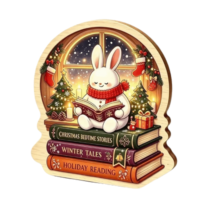 Merry Christmas Wooden Christmas Decoration Star Shape Snowman Deer Home Ornaments Rabbit Santa Claus Wall Decor New Year Gift