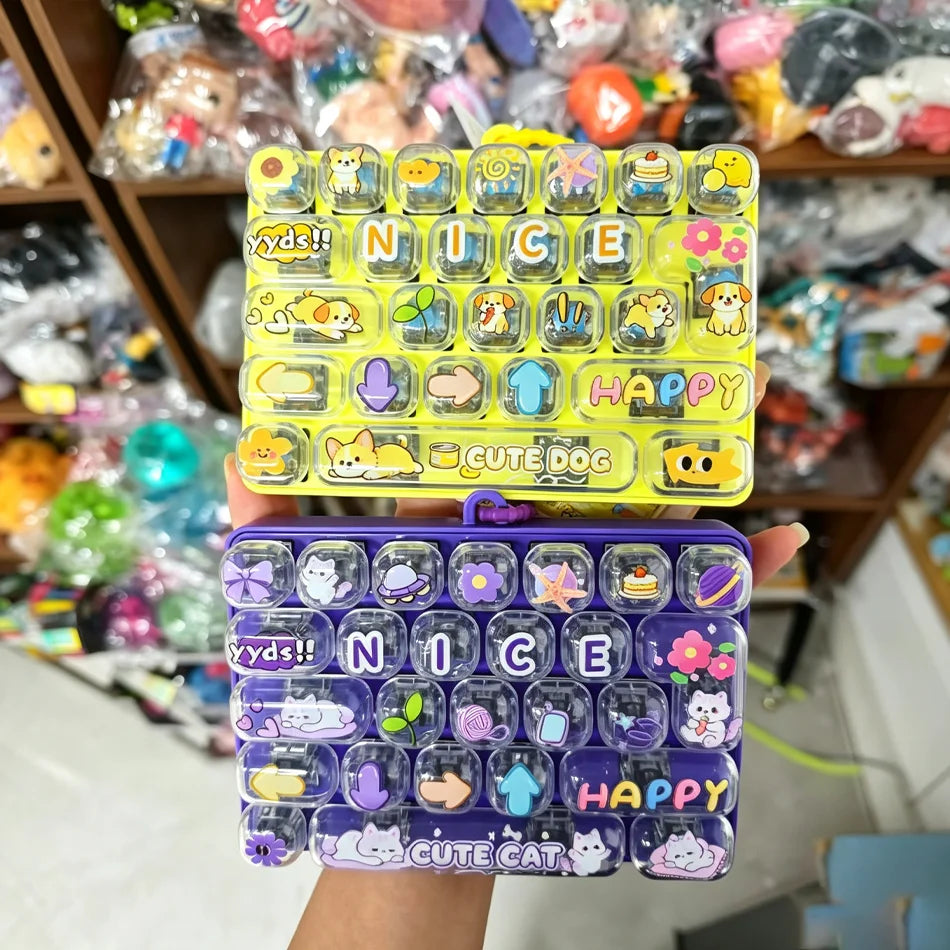 Mini Keyboard Fidget Clicker – 26-Key Pocket Toy