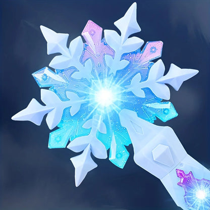 Princess Snow Wand Toy Snowflake Light Sound Sticks Kid Cosplay Fairy Girls Glowing Wands Christmas Halloween Children Toys