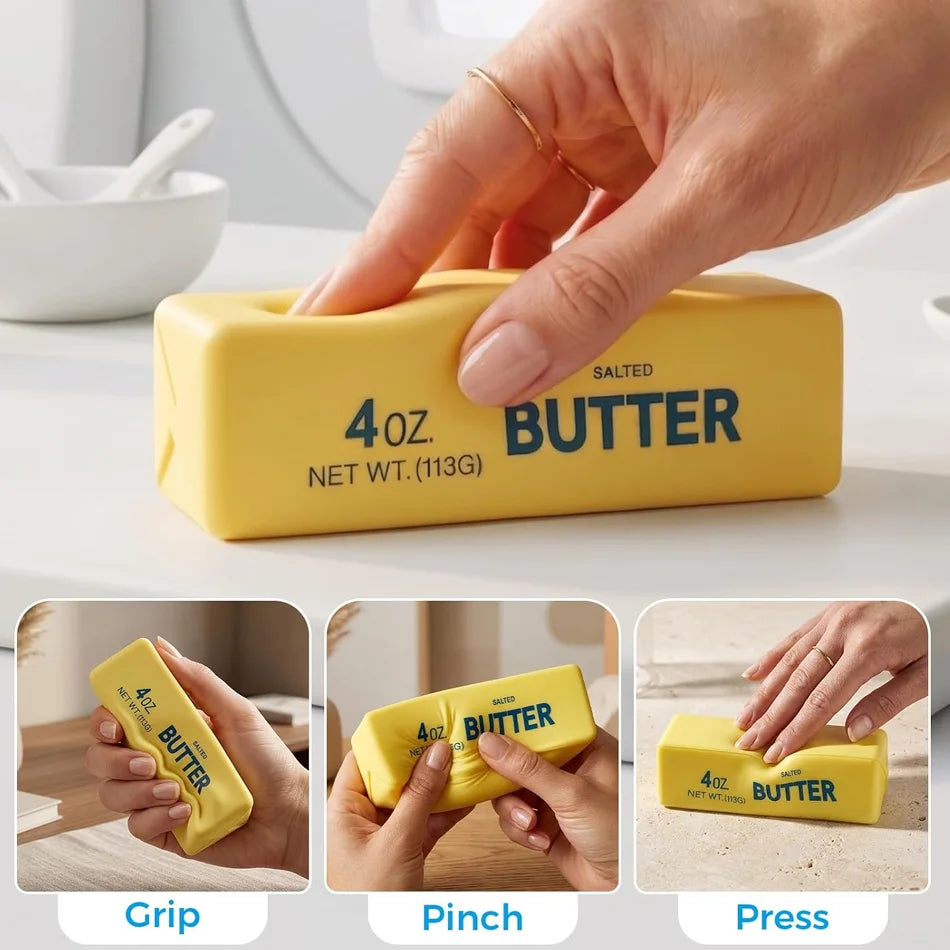 Squishy Soap Anti-Stress Toy Simulated Butter Stress-Relieving Fidget Toy Squishy Ball Relaxing Gift Party Favor Birthday Gift