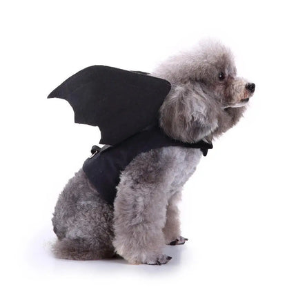 -Halloween Pet Costume - Cute Black Bat Wings Harness Costume For Cats And Dogs, Halloween Party Cosplay, Pet Supplies