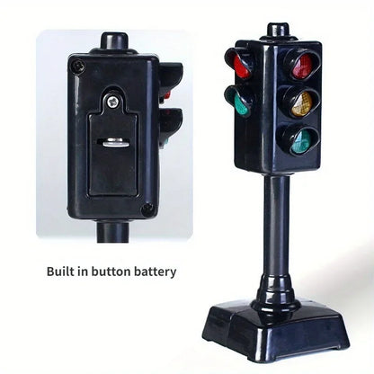 Mini Traffic Signs Road Light Block,Children Safety Education Kids' Puzzle Traffic Light Toy, Kids' Gift
