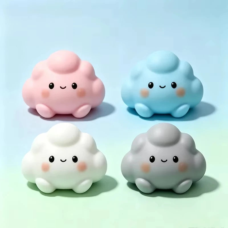 Squishy Cloud Shape Stress Relief Toy, Soft Silicone Sensory Fidget, Cute Kawaii Desk Decor for Adults