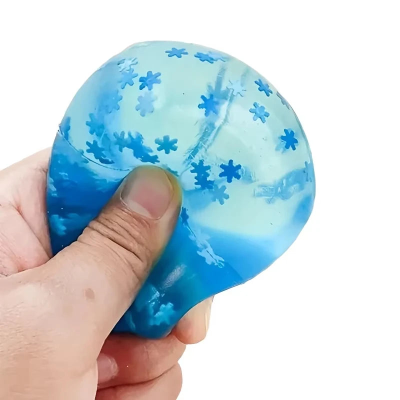 Squishy Snowflake Ice Cubes Slow Rising Sensory Fidget Toy Soft Ice Cube Stress Relief Squeeze Toys Hand Exercise Calming Tools