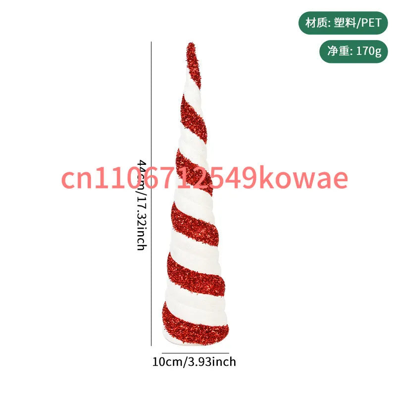 Christmas Decorations: Conical Tree Tower, Plastic V-shaped Tabletop Decoration, Window Display Coffee Shop Atmosphere