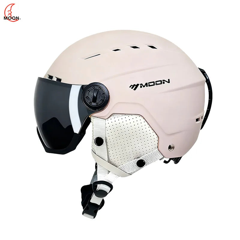 Moon Hot Selling Ski Snowboard Helmet ABS+EPS Integrated Goggle Shield Low Weight Adults Men Women Ski Helmet