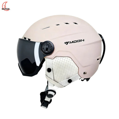Moon Hot Selling Ski Snowboard Helmet ABS+EPS Integrated Goggle Shield Low Weight Adults Men Women Ski Helmet