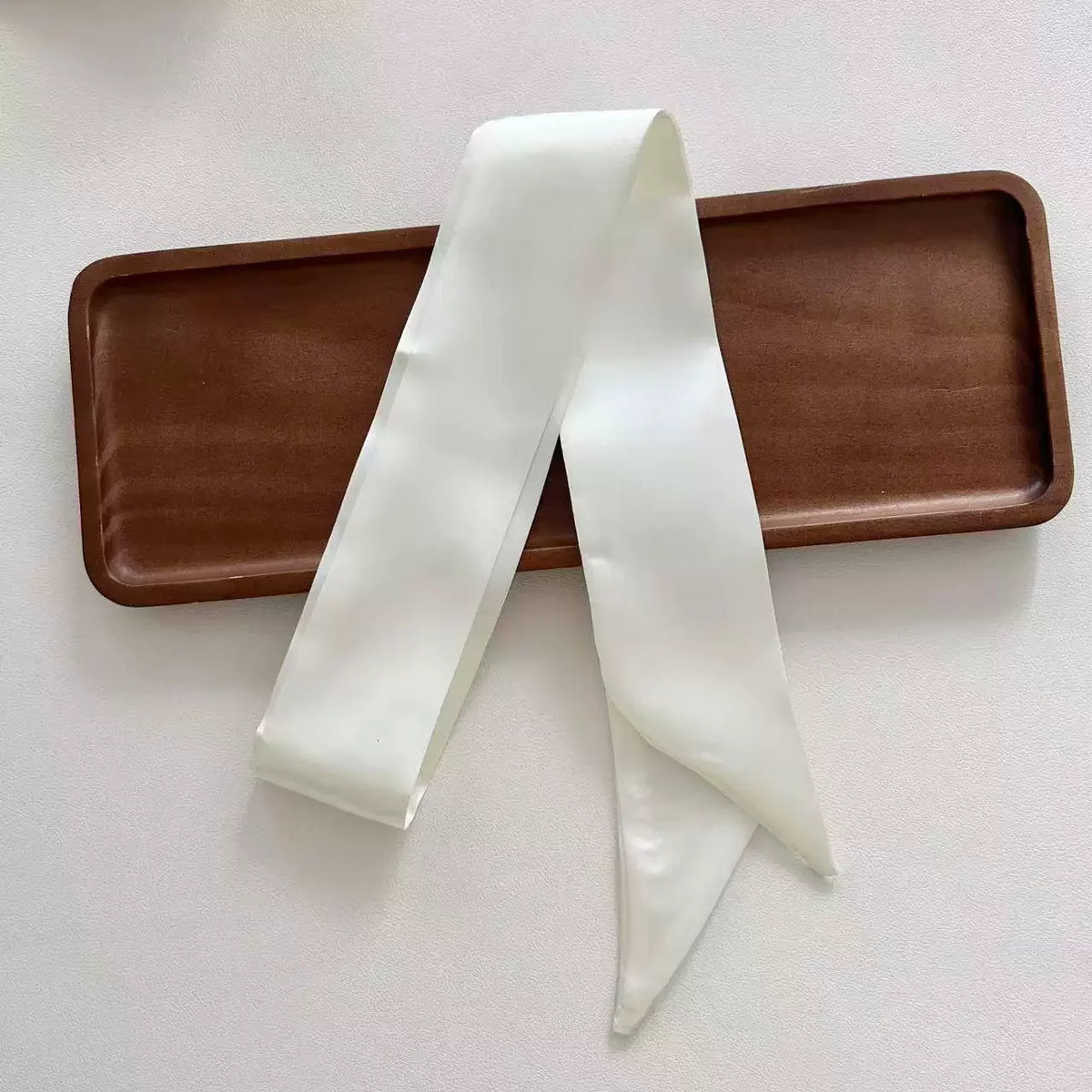 4.5x100cm Long Skinny Hair Scarf Women Imitation Silk Satin Headband Cute Neckerchief Solid Colors Ladies Fashion Bag Scarves