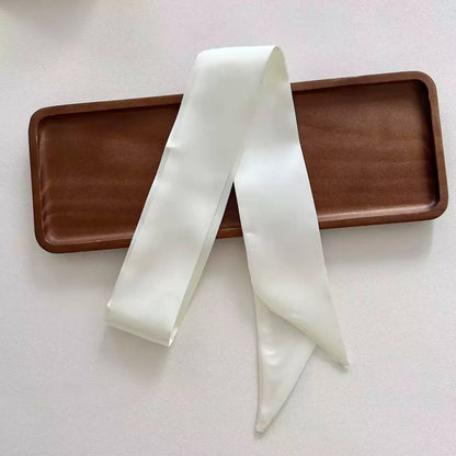 4.5x100cm Long Skinny Hair Scarf Women Imitation Silk Satin Headband Cute Neckerchief Solid Colors Ladies Fashion Bag Scarves