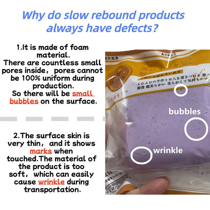 Stress Relief Squishy Toast Squeeze Toys Slowing Rising Sticky Toast Sensory Fidget Toys for Adults Squishy Sensory Toys