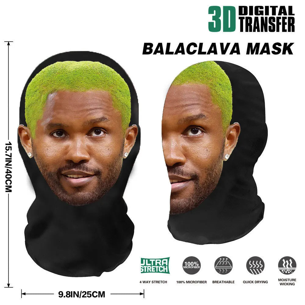 Cosplay 3D Printed Kanye Mask Stretch Mesh Full Face Mask Men Women Role Play Headdress Halloween Masquerade Balaclava Headdress