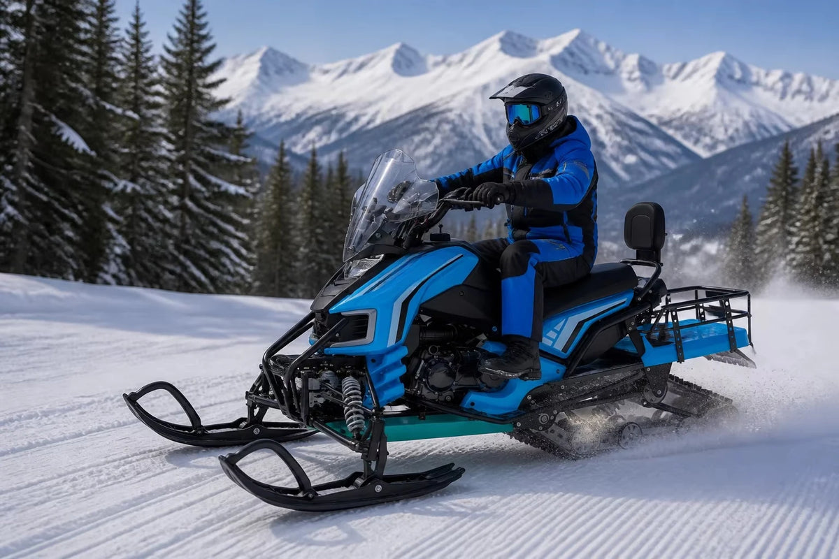 Adults Snowmobile Motorized Snow Mobile Sled Winter Outdoor Sports Ski Resort Entertainment Snow Scooter Sleigh