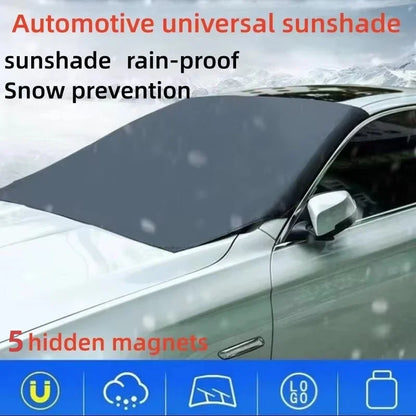 Car Magnetic Snow Shield Winter Front Windshield Cover Anti-frost Sun Protection Half Car Cover Insulated sunshade