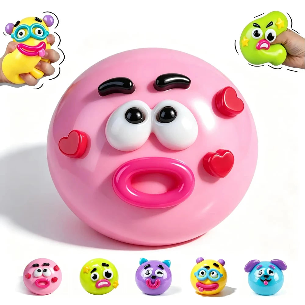 New Smushers Squishy, Curiosities Dog Face Swap Squishy Toy, Soft Moldable Cute Slow Rise Squeeze Toy, Stress Rela Relief Toy