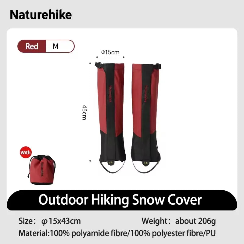 Naturehike Outdoor Trekking Snow Leggings Waterproof Snow Boot Shoe Cover Adjustable Warm Foot Cover Skiing Climbing Snowshoeing