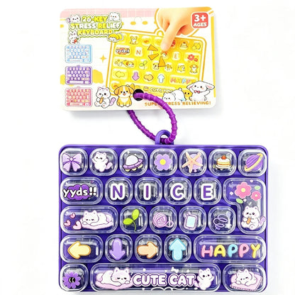 Mini Keyboard Fidget Clicker – 26-Key Pocket Toy