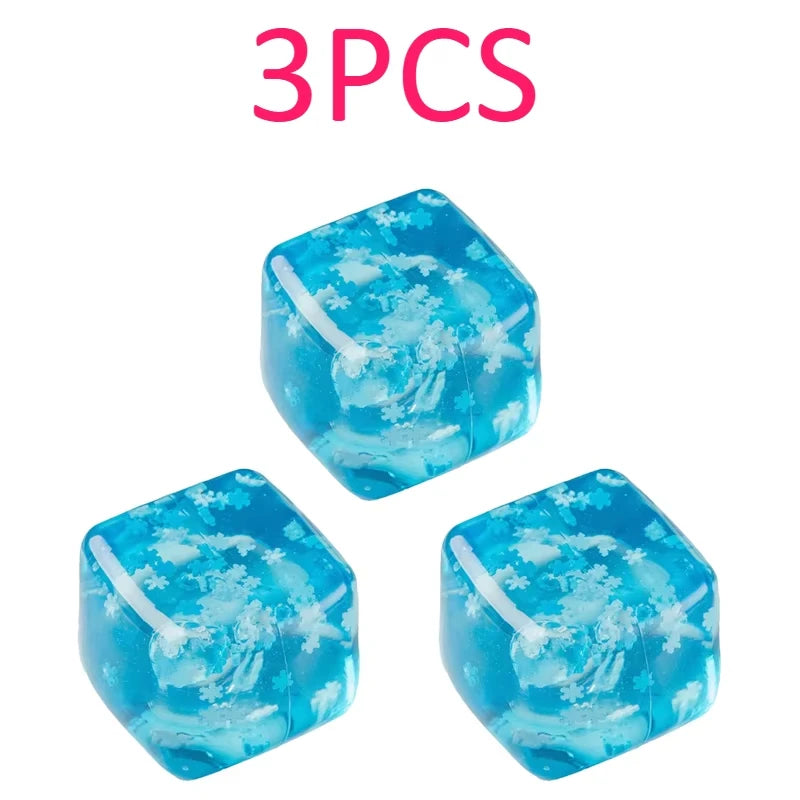 Squishy Snowflake Ice Cubes Slow Rising Sensory Fidget Toy Soft Ice Cube Stress Relief Squeeze Toys Hand Exercise Calming Tools
