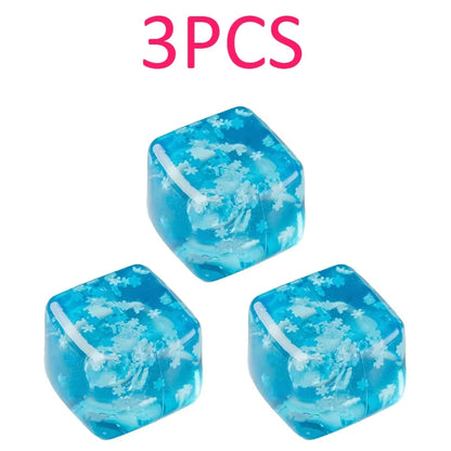 Squishy Snowflake Ice Cubes Slow Rising Sensory Fidget Toy Soft Ice Cube Stress Relief Squeeze Toys Hand Exercise Calming Tools