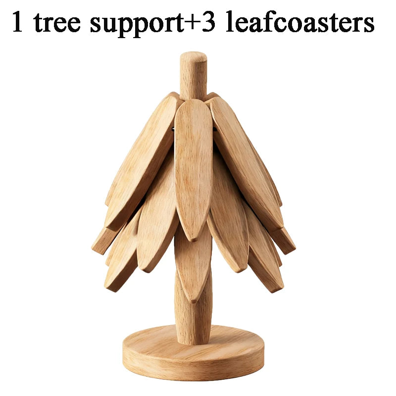 Christmas Tree Insulation Mat Solid Wood Dining Table Coaster Anti Scalding Mat Pot Mat Creative Personalized Home Decoration