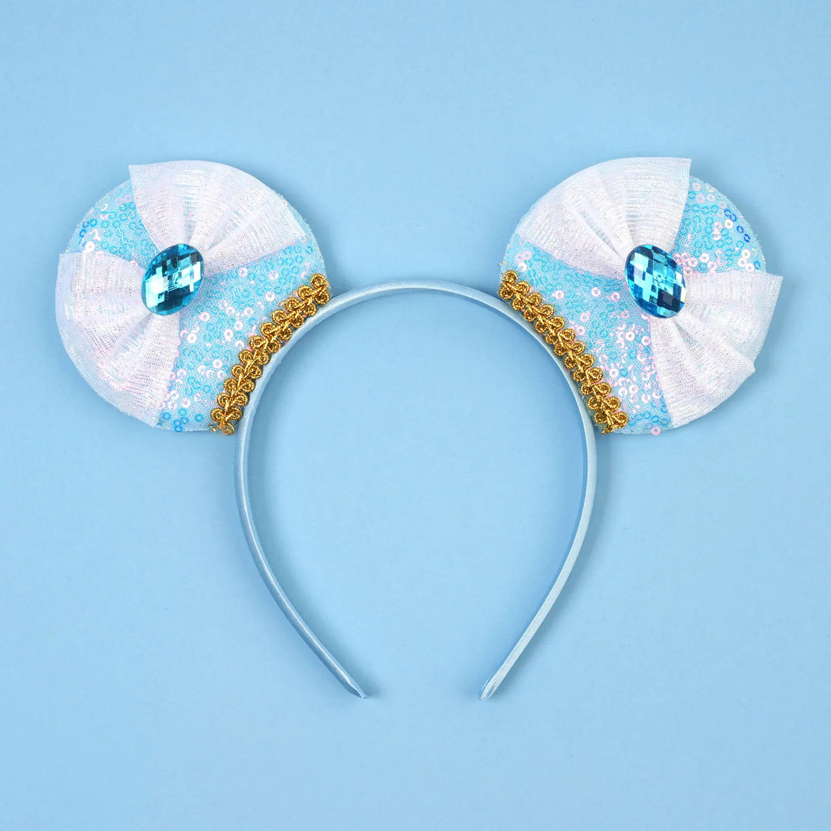 New Christmas Halloween Mouse Ears Headband Cartoon Sequin Bows Headband Birthday Party Princess Cosplay Costume For Women Adult