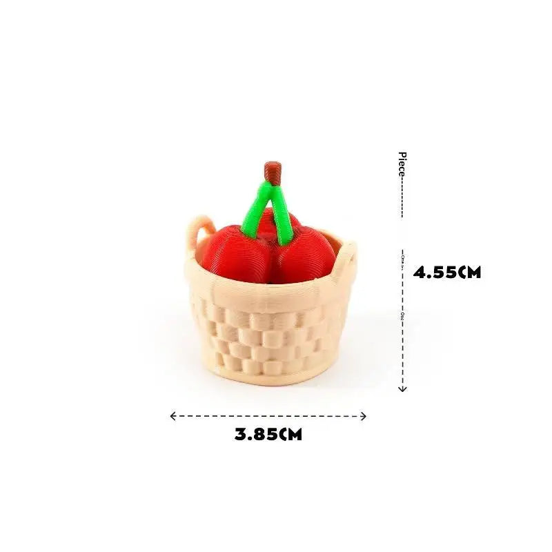 Fidget Clicker Decompression Toy 3D Printed Cute Fruit Shape Creative Anti-Stress Sensory Toy for Kids Adults Stocking Stuffer