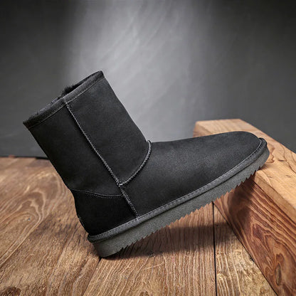 Snow Boots Men Waterproof Australia Winter Warm Shoes Non Slip Rubber Sole 100% Genuine Sheepskin Leather Big Size Wholesale