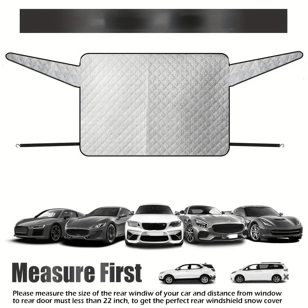 Car Winter Rear Window Snow Shield, Rear Windshield Snow Cover, Quickly Removes Snow, Prevents Ice, Frost, and Snow from Accumulating, Convenient Storage, Does Not Take up Space