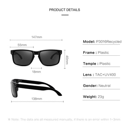 2026 NEW KIDIN Eco-Friendly Polarized Sunglasses Square Outdoor Sports Party Beach Women Men Sun Glasses UV400