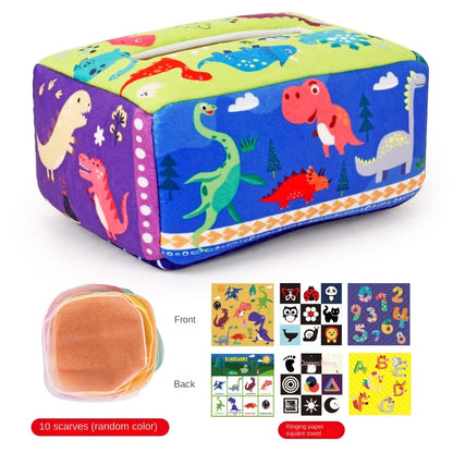 Montessori Tissue Box – Soft Sensory Pull Toy