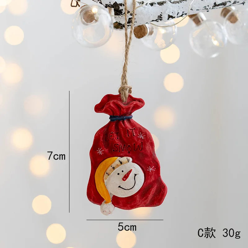 2022 Christmas Tree Decorations Christmas Resin Pendant Ornaments Home Decor DIY Kids Toys Gifts DIY Handmade Jewelry