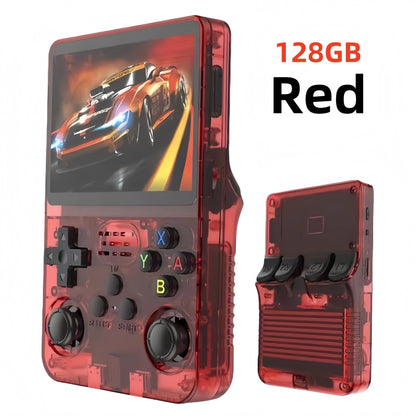 Retro R36S Portable Pocket Handheld Video Game Console, 3.5" IPS Screen, 128GB Storage, Linux System Retro Gaming Player