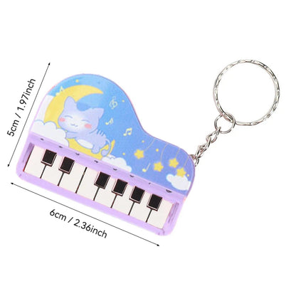 Mini Desktop Piano Keychain Cute Music Game Machine Colorful Bag Pendant Children's Educational Toy Easter Gift