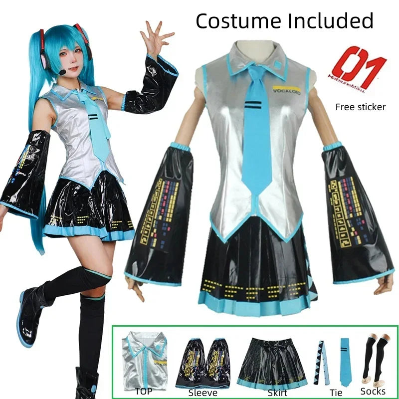 Cosplay Ensemble Complet En Cuir Argenté Tissu Costume  Cosplay Chapeaux Costume Tenue JK Robe De Marin Lycée Uniforme