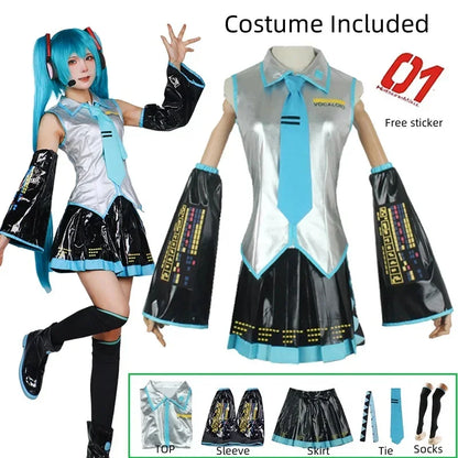Cosplay Ensemble Complet En Cuir Argenté Tissu Costume  Cosplay Chapeaux Costume Tenue JK Robe De Marin Lycée Uniforme