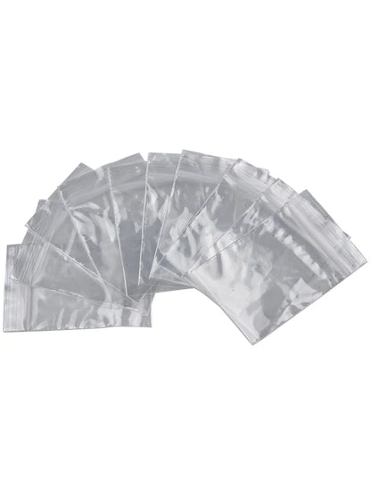 100Pcs Reclosable Clear Plastic Packaging Bags Strong Poly Zip Locks Baggies Grip Self Seal Resealable Baggy For Candy Packing