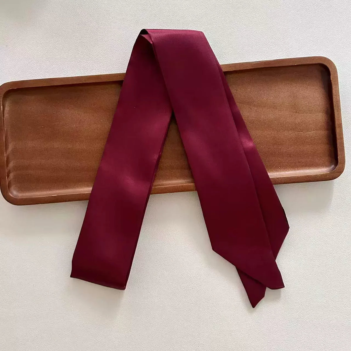 4.5x100cm Long Skinny Hair Scarf Women Imitation Silk Satin Headband Cute Neckerchief Solid Colors Ladies Fashion Bag Scarves