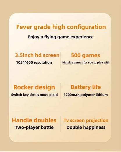 Retro Handheld Game Console 3.5 Inch HD Screen Dual Joystick Portable Video Game Player Support TV Output Classic Arcade Gaming