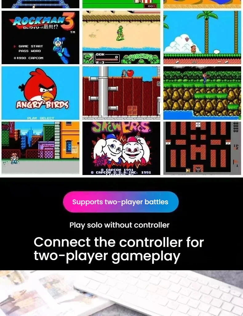 New Retro Mini Handheld Game Console 8-Bit Portable Game Player, Classic Gaming Device Support AV Output