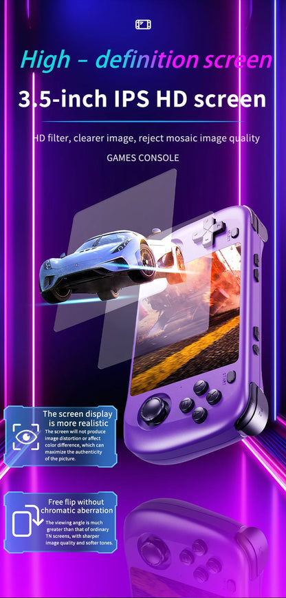 Retro Gaming Console H36S 2026 Handheld Portable Player IPS HD Display 64GB 128GB Open Source OS Classic Games