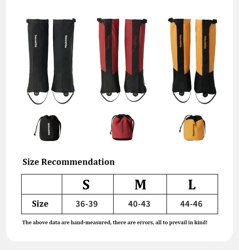 Naturehike Outdoor Trekking Snow Leggings Waterproof Snow Boot Shoe Cover Adjustable Warm Foot Cover Skiing Climbing Snowshoeing