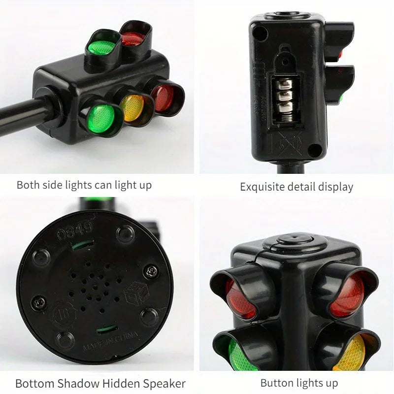 Mini Traffic Signs Road Light Block,Children Safety Education Kids' Puzzle Traffic Light Toy, Kids' Gift