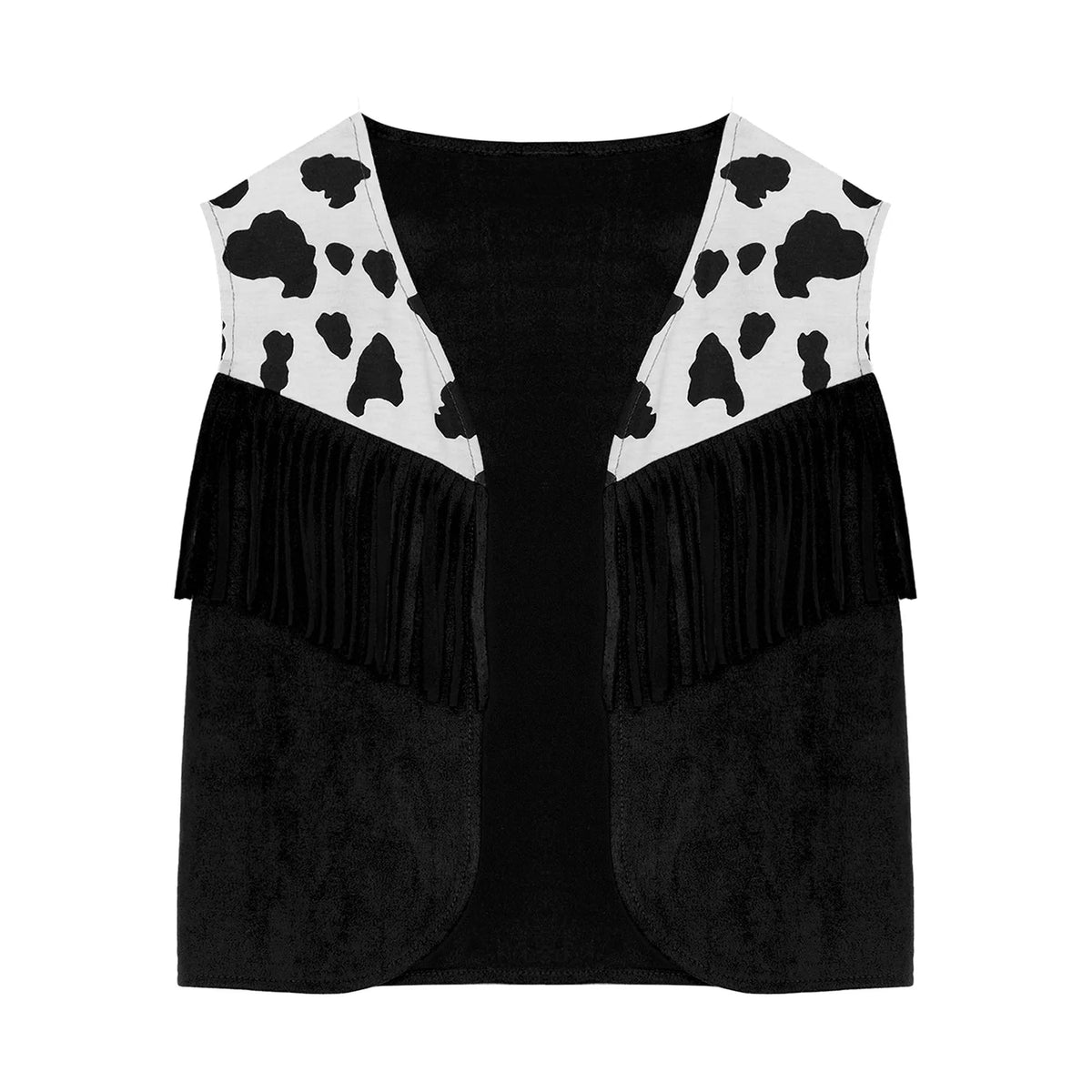 Kids Girl Boy Fringed Vest for Carnival Theme Party Tassels Top Open Front Waistcoat Child Halloween Western Cowboy Costumes