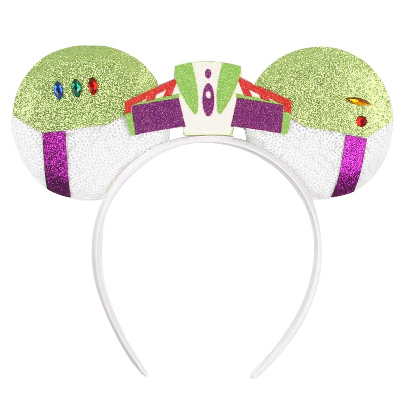 New Christmas Halloween Mouse Ears Headband Cartoon Sequin Bows Headband Birthday Party Princess Cosplay Costume For Women Adult