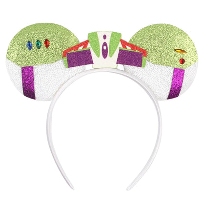 New Christmas Halloween Mouse Ears Headband Cartoon Sequin Bows Headband Birthday Party Princess Cosplay Costume For Women Adult