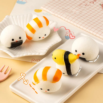 Sushi Squishy Food Simulation Toy Soft Sensory Squeeze Anti Stress Ball Mochi Squishy Abreact Vent Toy Party Gift Bag Stuffers