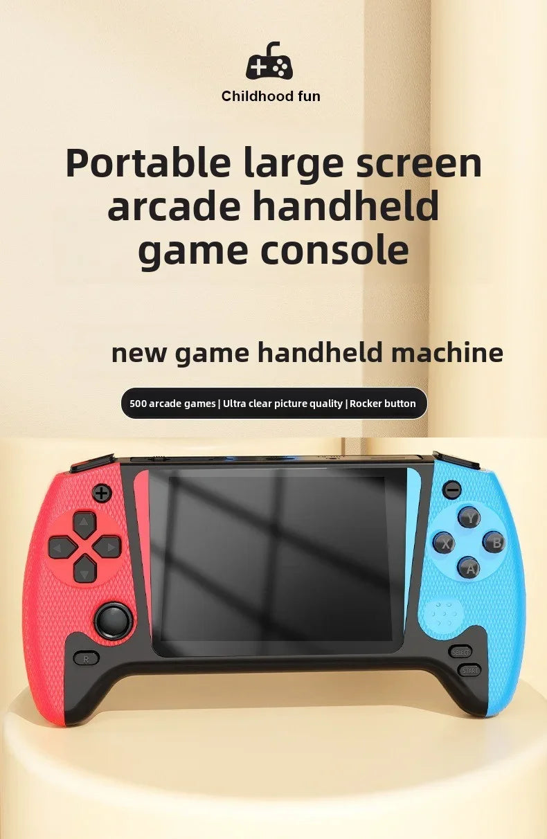Retro Handheld Game Console LCD Screen Built-in 500-in-one Retro Nostalgic Classic Large-Screen Handheld Console