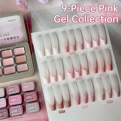 9 Colors Pink Patting Gel Smudge Canned High Saturation Popular Semi-Solid Nail Polish Gel Nail Salon