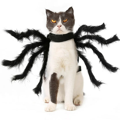 Pet Spider Costume Halloween Pet Spider Clothes Dog Cat Horror Simulation Plush Spiders Dress Up Costume