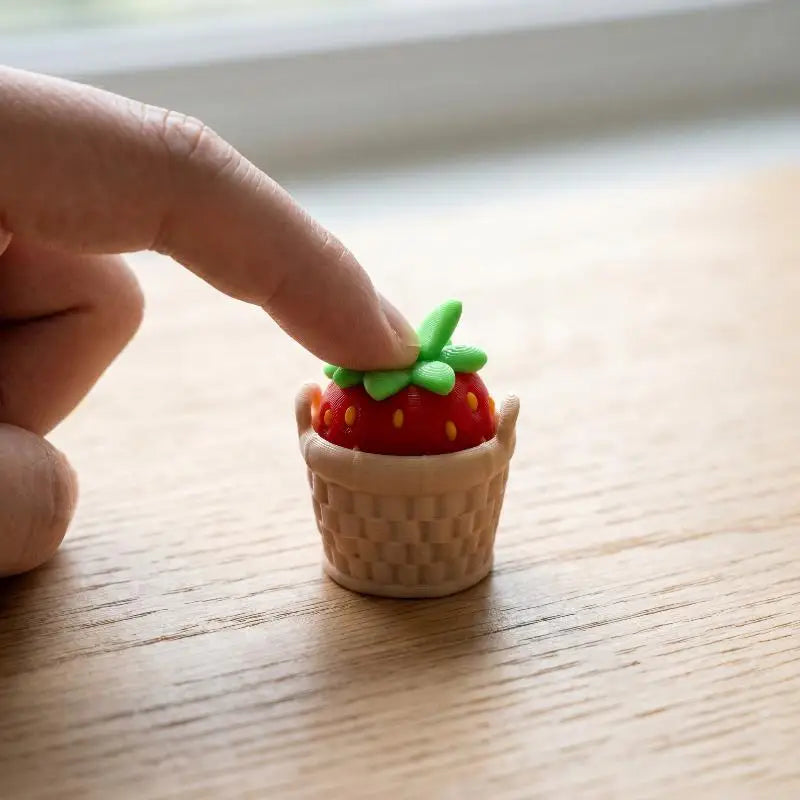 Fidget Clicker Decompression Toy 3D Printed Cute Fruit Shape Creative Anti-Stress Sensory Toy for Kids Adults Stocking Stuffer